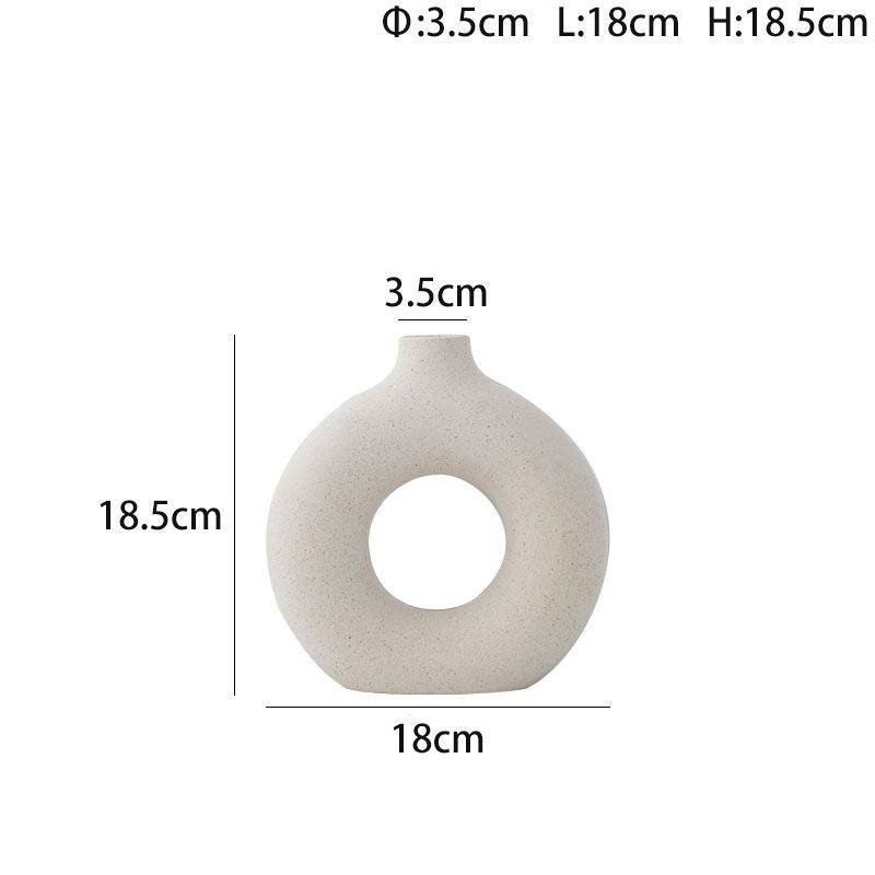 Nordic Donut Vaas – Scandinavisch Design Decoratief Kunstobject