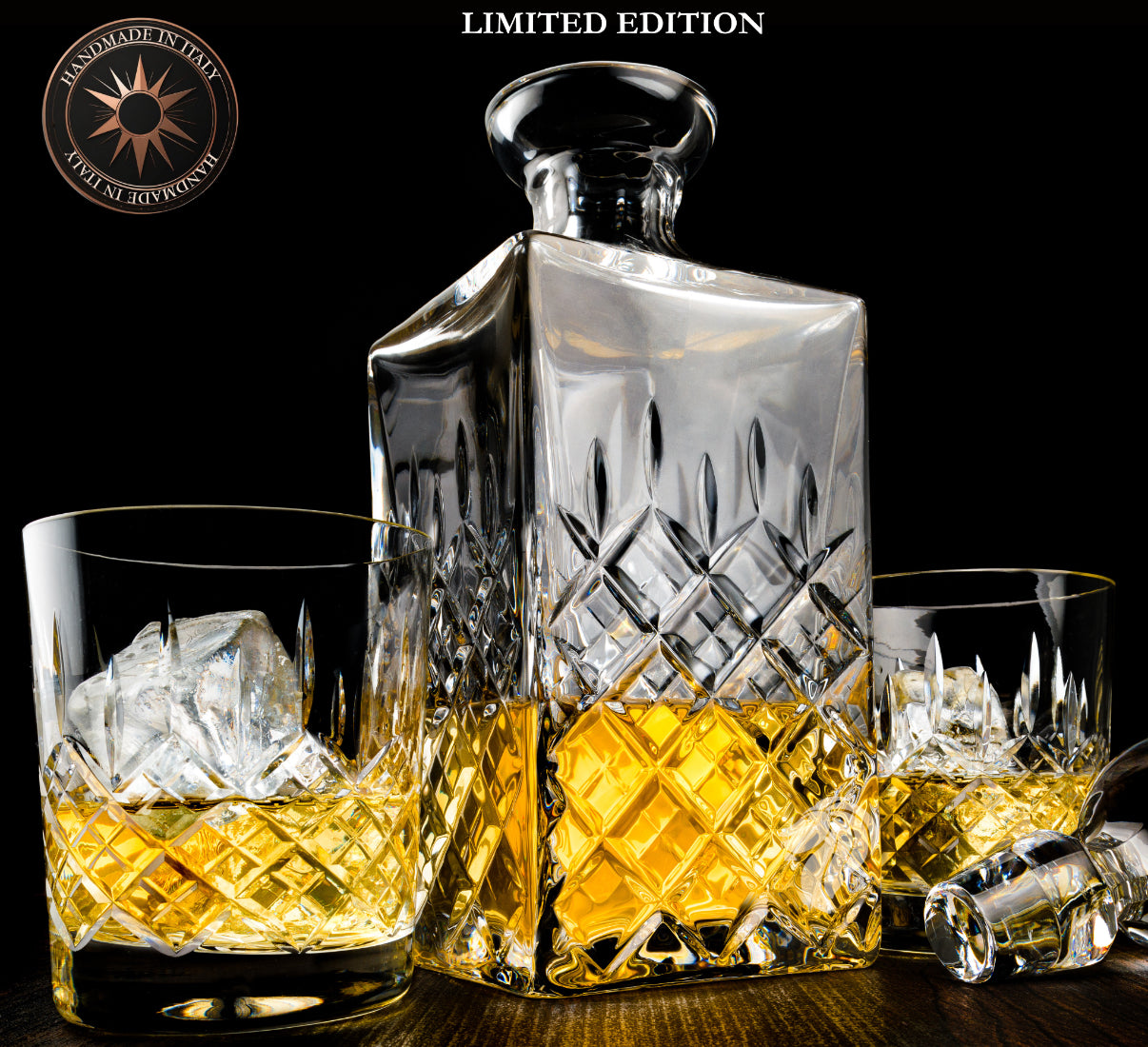 Handgemaakte Limited Edition Kristallen Whiskey Set Royal- Maison Mood