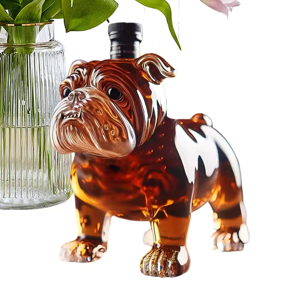 Bulldog Decanter Set