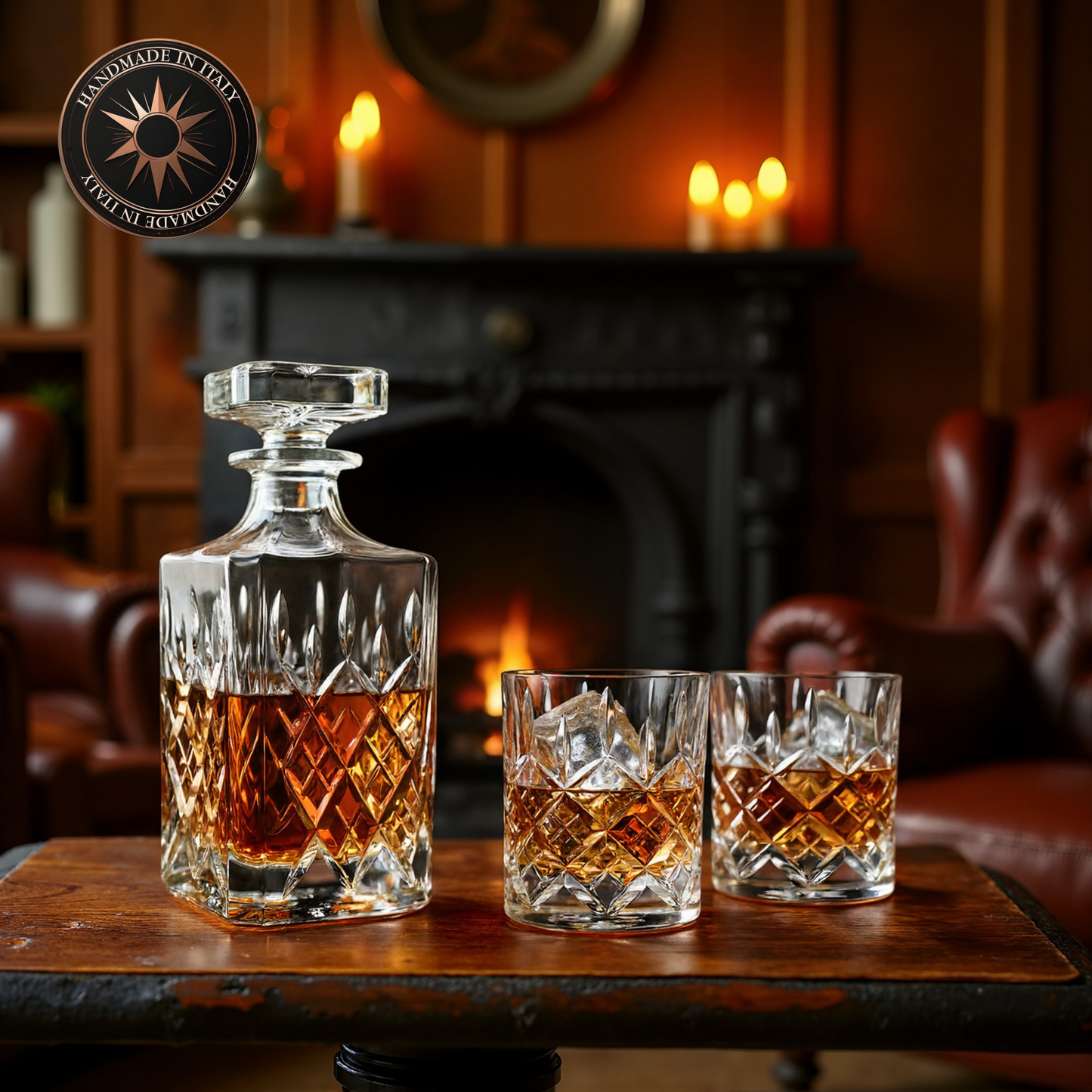 Handgemaakte Limited Edition Kristallen Whiskey Set Royal- Maison Mood