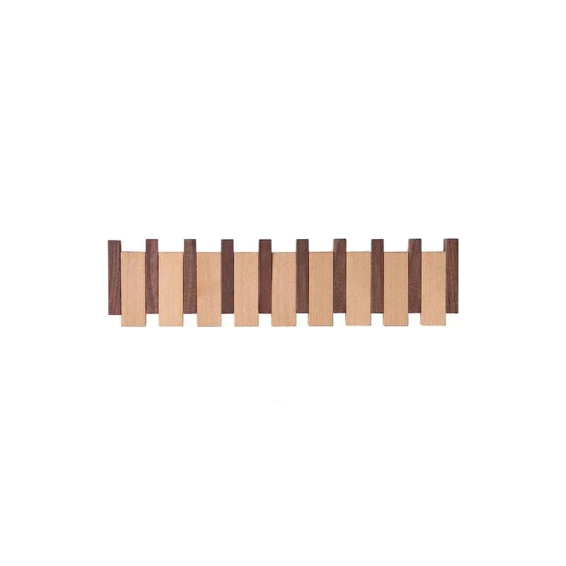 Simplicity Sleutel – Handgemaakte Houten Kapstok met Magnetische Inklapbare Haken