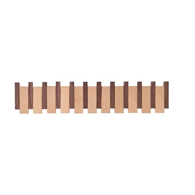Simplicity Sleutel – Handgemaakte Houten Kapstok met Magnetische Inklapbare Haken
