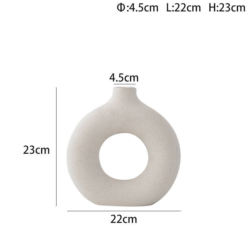 Nordic Donut Vaas – Scandinavisch Design Decoratief Kunstobject