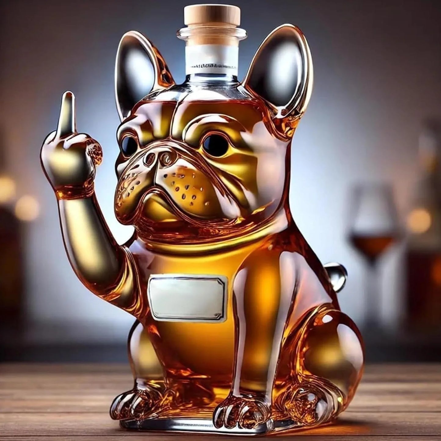 Bulldog Decanter Set