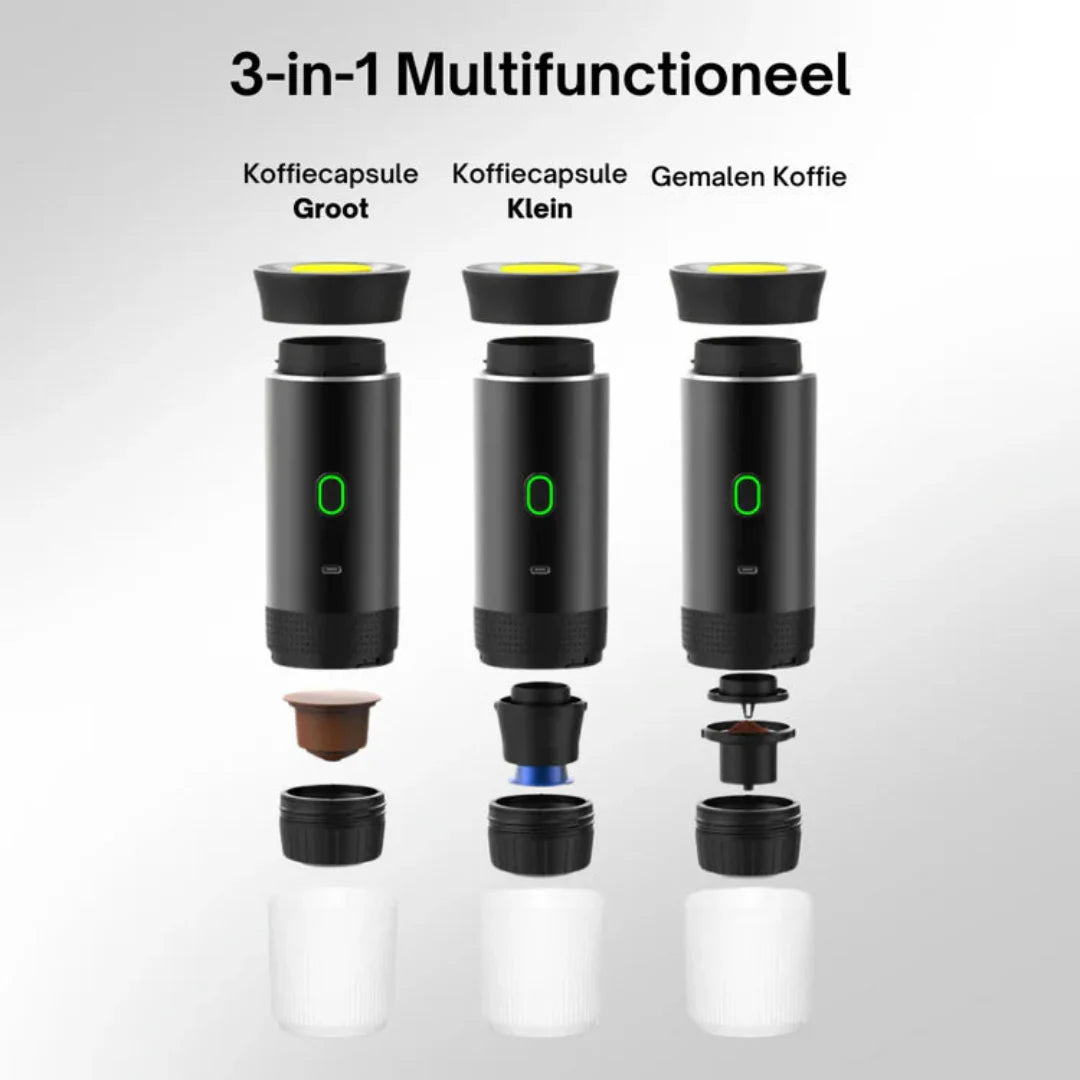 Draagbare Espressomachine Draadloos - BrewMate 3-in-1 Koffiezetapparaat