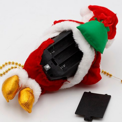 Muzikale Klimmende Kerstman aan Touw – Zingende Santa Kerstdecoratie  – Maison Mood
