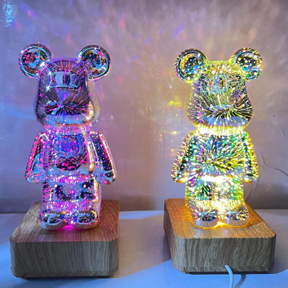 GlowBear™ | 3D Vuurwerk Nacht Lamp