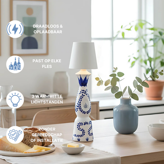 BottleGlow™ – Draadloze Design Fleslamp voor een Warme & Stijlvolle Sfeer | Maison Mood