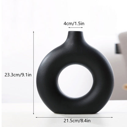 Nordic Donut Vaas – Scandinavisch Design Decoratief Kunstobject