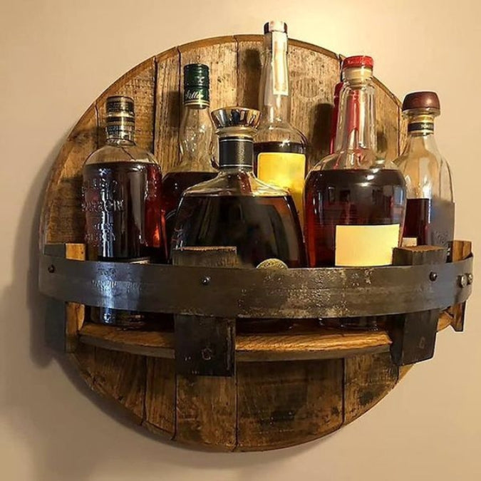 Wandplank voor Whiskyflessen