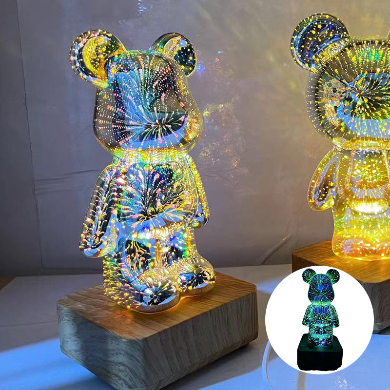 GlowBear™ | 3D Vuurwerk Nacht Lamp