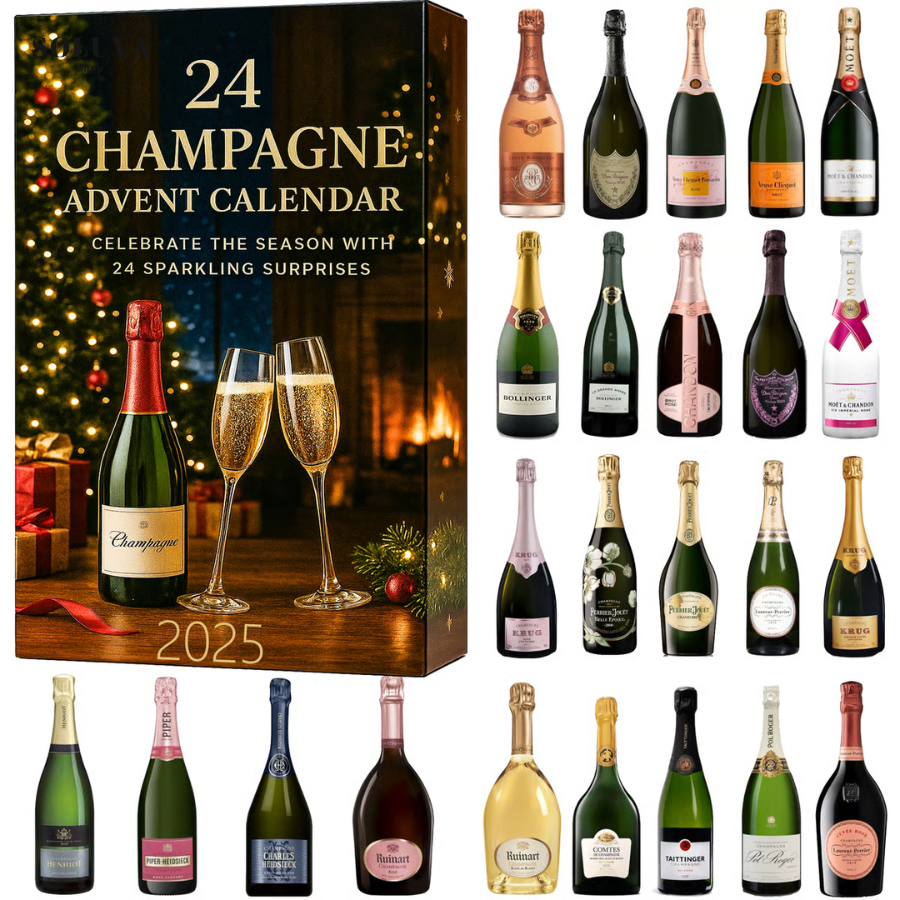 Champagne Adventskalender 2025 - 24 Luxe Bubbels - Kerstcadeau