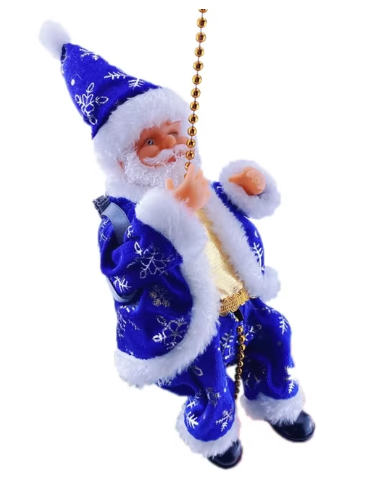 Muzikale Klimmende Kerstman aan Touw – Zingende Santa Kerstdecoratie  – Maison Mood