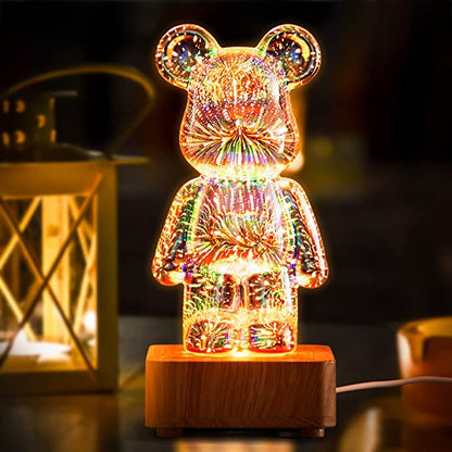 GlowBear™ | 3D Vuurwerk Nacht Lamp