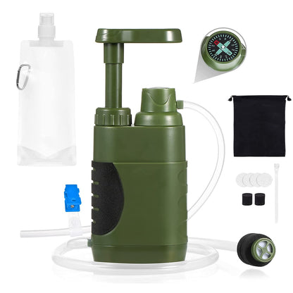 Survival Waterfilter Draagbaar - AquaDefender 3000L Noodfilter voor Camping & Outdoor